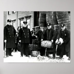 POSTER LIQUOR DE PROIBIÇÃO DE BOOTLEG DE DUMP DA POLÍCIA