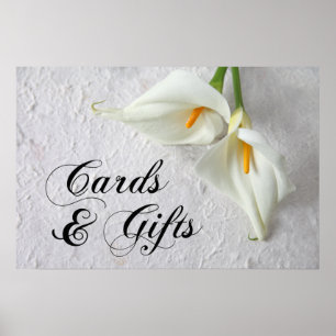 Poster Lírios Calla com espaço para casamento de texto