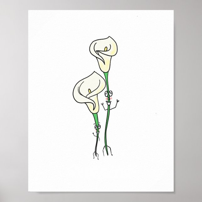 Poster lírios da paz, tema de flor fofo (Frente)