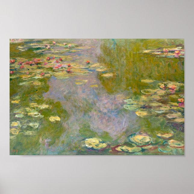 Poster Lírios d'água de Claude Monet (Frente)