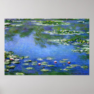 Póster Lírios d'água de Claude Monet