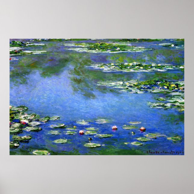 Póster Lírios d'água de Claude Monet (Frente)