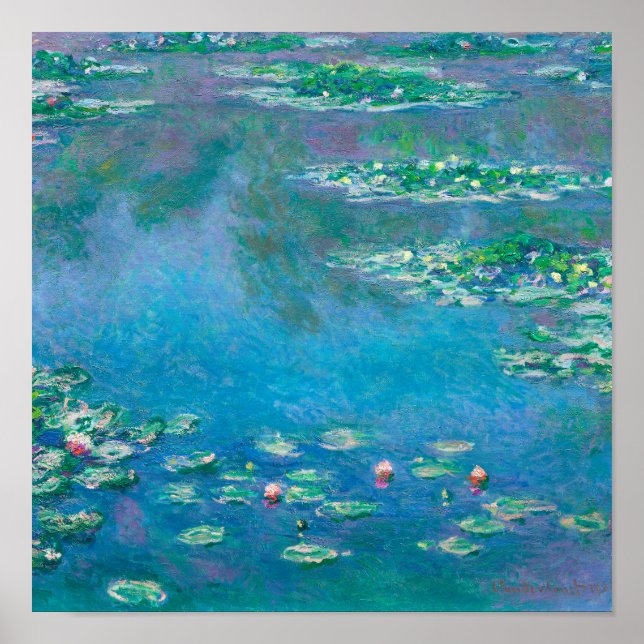 Poster Lírios d'água de Claude Monet (Frente)