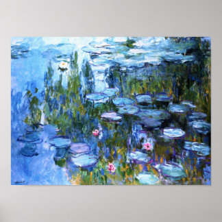 Póster Lírios d'água de Claude Monet