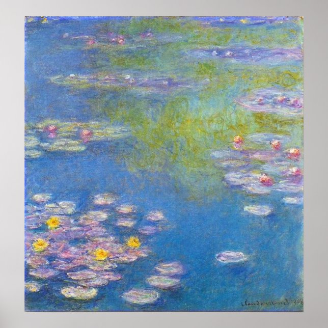 Poster Lírios de Água Amarelo Monet (Frente)
