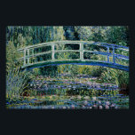 Póster "Lírios de Água e Ponte Japonesa"<br><div class="desc">Water Lily and Japan Bridge,  famosa pintura de arte por Claude Monet,  1899.</div>