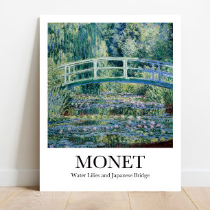 Poster Lírios de água e Ponte Japonesa por Claude Monet