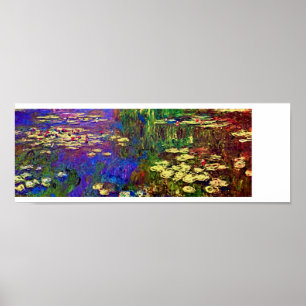 Poster Lírios de água - pintura impressionista por Mone