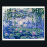 Poster Lírios de água por Monet | 30"x24"<br><div class="desc">Esta peça é da famosa série de lírios d'água de Monet. Pintado em 1910,  é um exemplo excelente de Impressionismo - capturando luz fugaz,  reflexões,  e o gentil movimento da água. As cores e os traços fazem a cena se sentir viva,  ainda que pacífica. Disponível em 5:4 tamanhos.</div>