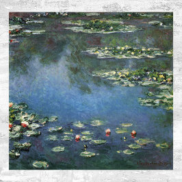 Póster Lírios de Claude Monet, Flores Vintage