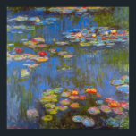 Póster Lírios de Claude Monet, Vintage Nature Art<br><div class="desc">Lírios de Claude Monet é uma pintura típica de arte impressionista vintage, com flores aquáticas em um lago no jardim de Monet em sua casa em Giverny, França. Lindas flores estão flutuando na água e o reflexo de árvores salgadas verdes chorando. Claude Monet gostava de pintar "en plein air" ou...</div>