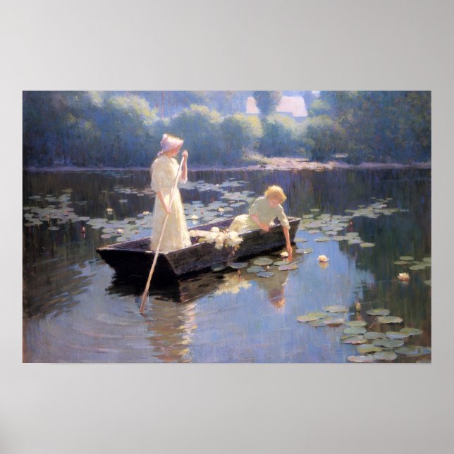Poster Lírios de Lagoa por Abbott Fuller Graves (Frente)