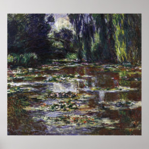 Póster Lírios em Pond por Claude Monet, Vintage Art