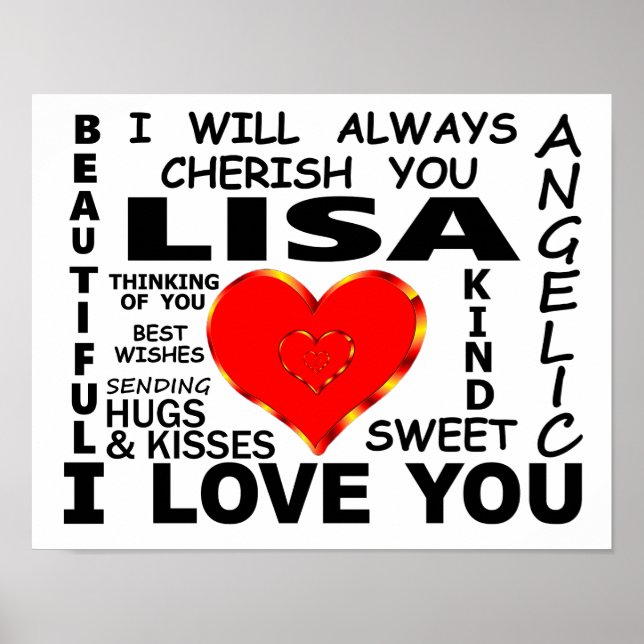 Poster Lisa I Te Amo (Frente)