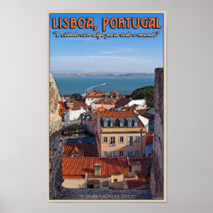 Póster Lisboa - Barco no Tejo