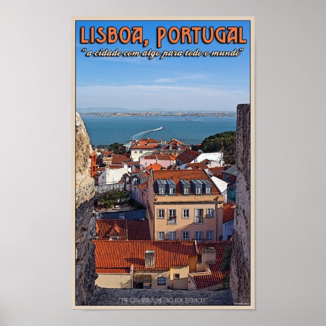 Póster Lisboa - Barco no Tejo (Frente)