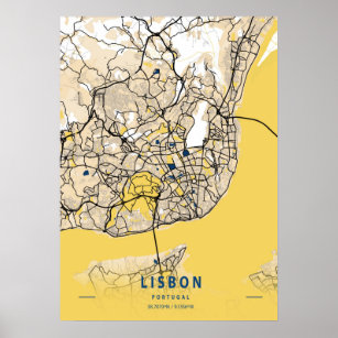 Mapa de espanha e portugal mostrando grandes cidades e citys arte imagem  impressão cartaz de seda decoração da parede casa
