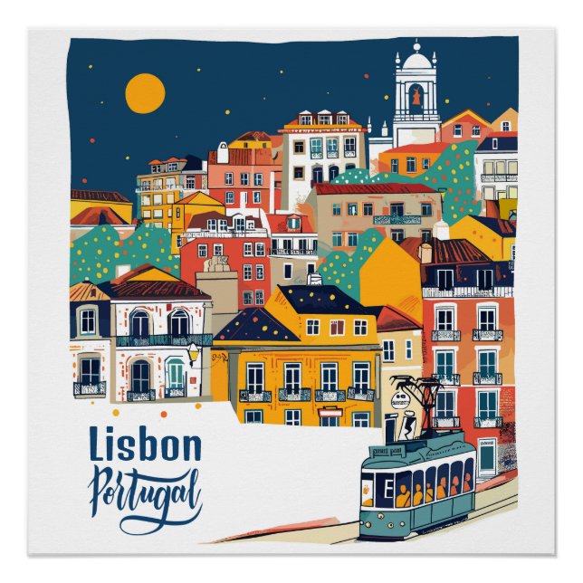 Póster Lisboa Portugal (Frente)