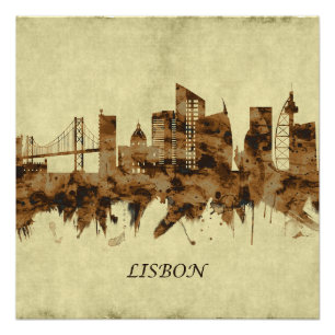 Póster Lisboa Portugal Cityscape