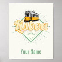 Lisboa Portugal com Feriado de Tram Vintage