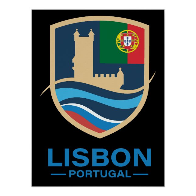 Póster Lisboa Portugal Europa (Frente)