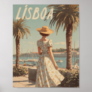 Poster Lisboa vintage anos 50