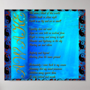 Poster liso do poema da terra