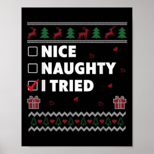 Poster Lista Bonita e Travessa de Natal Feio Design Engra