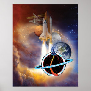 Póster Lista da missão do vaivém espacial da NASA STS-1