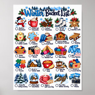 Poster Lista de Atividades de Inverno - Lista de Atividad