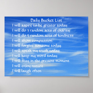 Poster Lista de baldes
