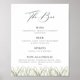 Poster Lista de Bares de Grass Pampas de Beachside