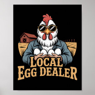 Poster Lista de Distribuidores de Ovos Locais Fazenda de