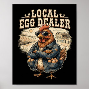 Poster Lista de Distribuidores de Ovos Locais Fazenda de