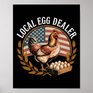 Poster Lista de Distribuidores de Ovos Locais Fazenda de