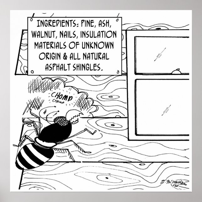 Poster Lista de Ingredientes de Leituras Termitas (Frente)