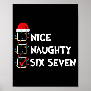 Poster Lista de Natal Boas Más Seis Sete Meme 67 6 7
