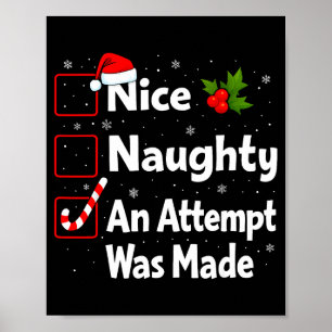 Poster Lista de Natal Bom Mal Uma Tentativa Foi Feita Sa