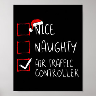 Poster Lista de Natal do Controlador de Tráfego Aéreo de 