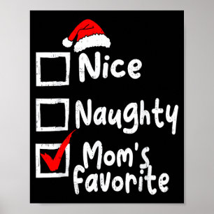Poster Lista de Natal Engraçada Favorita da Mamãe Malicio