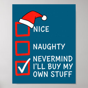 Poster Lista de Natal Travesso ou Bonzinho - Não importa,