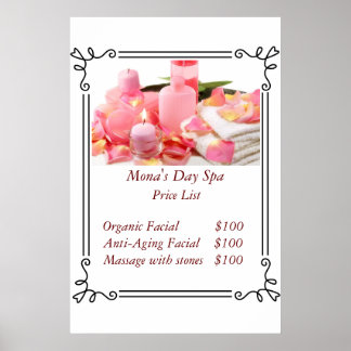 Póster Lista de Preços