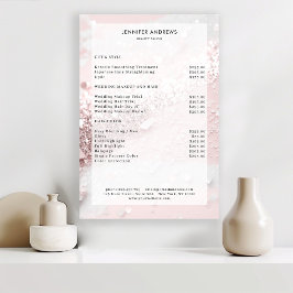 Poster Lista de Preços de Salão de Beleza Moderno com Bri