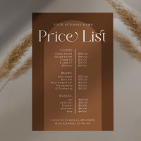 Lista de Preços de Unhas de Cabelo Terracota Boho 