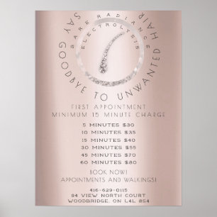 Poster Lista de Preços Remoção de Cabelo por Eletrolise R