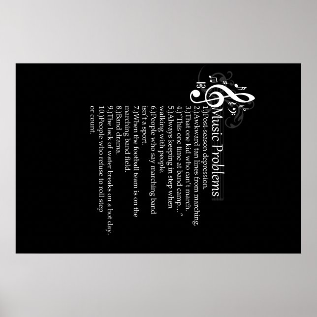 Póster Lista de Problemas de Banda de Marcha (Frente)