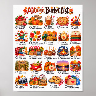Poster Lista de Tarefas de Outono - Lista de Atividades A