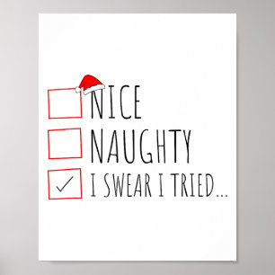 Poster Lista Divertida de Natal Bonzinho Malvado Juro Que