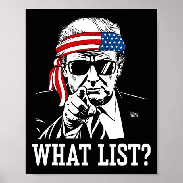 Poster Lista engraçada do Trump 2  (Frente)
