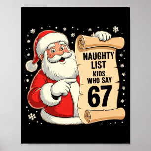 Poster Lista Travessa Crianças Que Dizem 67 Piada Engraça
